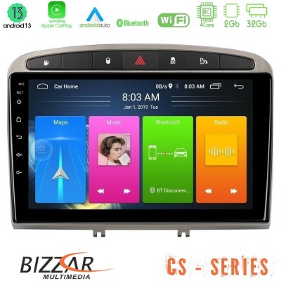 Bizzar CS Series 4Core Android13 2+32GB Peugeot 308/RCZ Navigation Multimedia Tablet 9