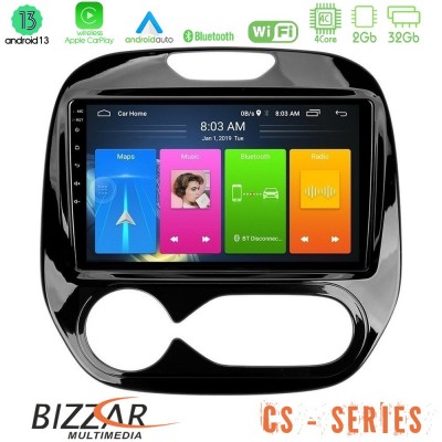 Bizzar CS Series 4Core Android13 2+32GB Renault Captur 2013-2019 (Auto AC) Navigation Multimedia Tablet 9