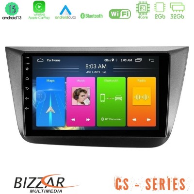 Bizzar CS Series 4Core Android13 2+32GB Seat Altea 2004-2015 Navigation Multimedia Tablet 9