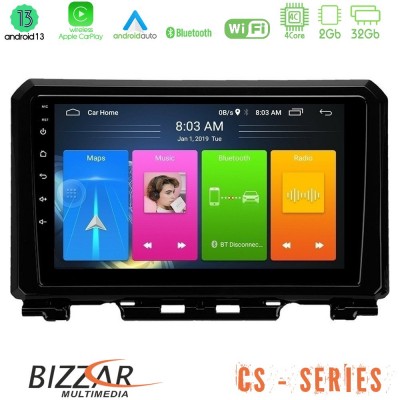 Bizzar CS Series 4Core Android13 2+32GB Suzuki Jimny 2018-2022 Navigation Multimedia Tablet 9