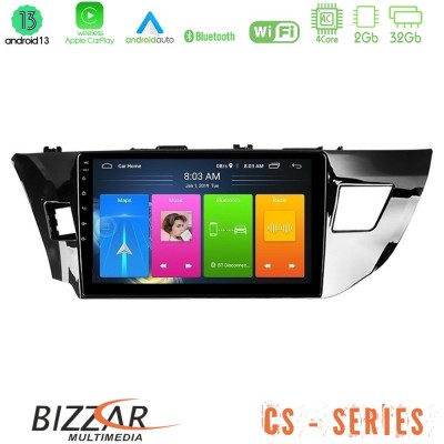 Bizzar CS Series 4Core Android13 2+32GB Toyota Corolla 2014-2016 Navigation Multimedia Tablet 10