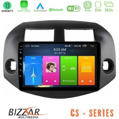 Bizzar CS Series 4Core Android13 2+32GB Toyota Rav4 2006-2012 Navigation Multimedia Tablet 10