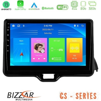 Bizzar CS Series 4Core Android13 2+32GB Toyota Yaris 2020-> Navigation Multimedia Tablet 9