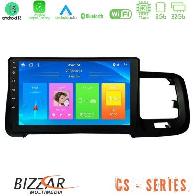 Bizzar CS Series 4Core Android13 2+32GB Volvo S60 2010-2018 Navigation Multimedia Tablet 9