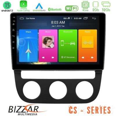 Bizzar CS Series 4Core Android13 2+32GB VW Jetta Navigation Multimedia Tablet 10