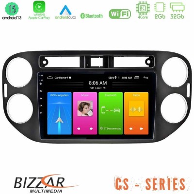 Bizzar CS Series 4Core Android13 2+32GB VW Tiguan Navigation Multimedia Tablet 9