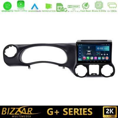 Bizzar G+ Series Jeep Wrangler 2011-2014 8Core Android12 6+128GB Navigation Multimedia Tablet 10