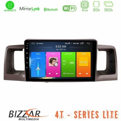 Bizzar 4T Series Toyota Corolla 2002-2006 4Core Android13 2+32GB Navigation Multimedia Tablet 9