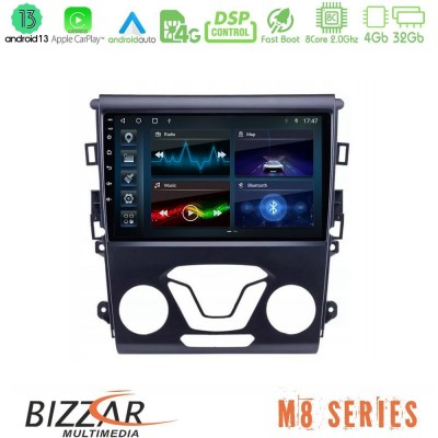 Bizzar M8 Series Ford Mondeo 2014-2017 8core Android13 4+32GB Navigation Multimedia Tablet 9