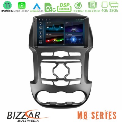 Bizzar M8 Series Ford Ranger 2012-2016 8Core Android13 4+32GB Navigation Multimedia Tablet 9