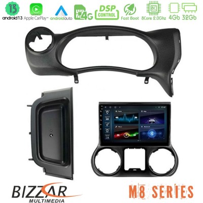 Bizzar M8 Series Jeep Wrangler 2014-2017 8Core Android13 4+32GB Navigation Multimedia Tablet 10