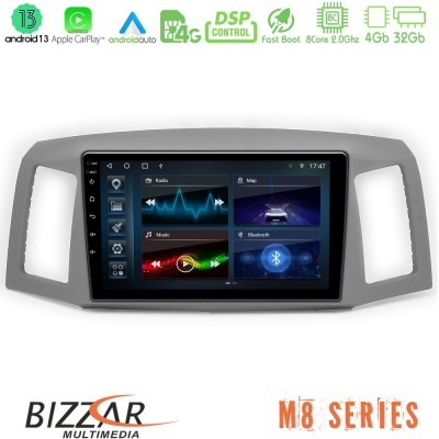 Bizzar M8 Series Jeep Grand Cherokee 2005-2007 8core Android13 4+32GB Navigation Multimedia Tablet 10