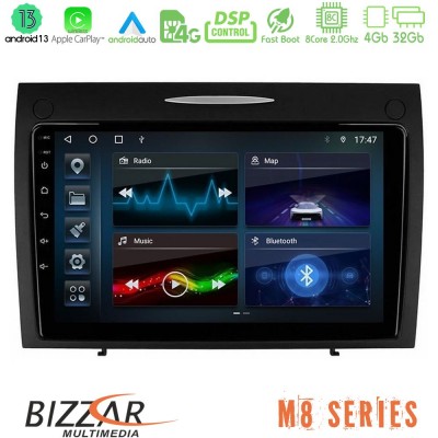 Bizzar M8 Series Mercedes SLK Class 8core Android13 4+32GB Navigation Multimedia Tablet 9