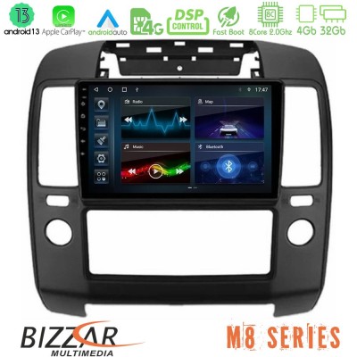 Bizzar M8 Series Nissan Navara 8core Android13 4+32GB Navigation Multimedia Tablet 9