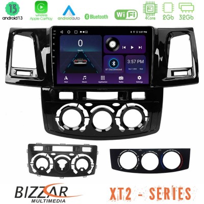 Bizzar XT2 Series 4Core Android13 2+32GB Toyota Hilux 2007-2011 Navigation Multimedia Tablet 9