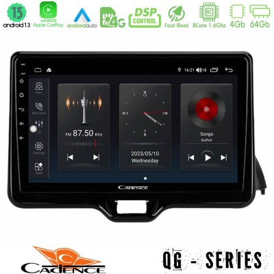 Cadence QG Series 8Core Android13 4+64GB Toyota Yaris 2020-> Navigation Multimedia Tablet 9