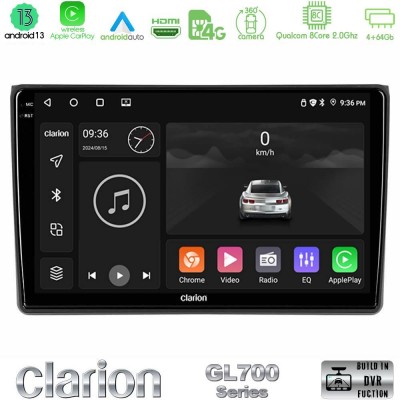 Clarion GL700 Series 8Core Android13 4+64GB Audi A4 B7 Navigation Multimedia Tablet 9