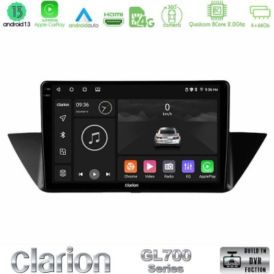 Clarion GL700 Series 8Core Android13 4+64GB BMW Χ1 E84 Navigation Multimedia Tablet 10