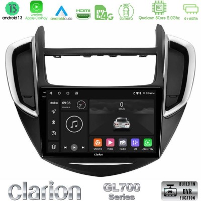 Clarion GL700 Series 8Core Android13 4+64GB Chevrolet Trax 2013-2020 Navigation Multimedia Tablet 9