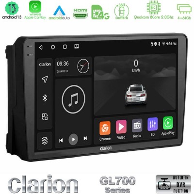 Clarion GL700 Series 8Core Android13 4+64GB Ford 2007-> Navigation Multimedia Tablet 9