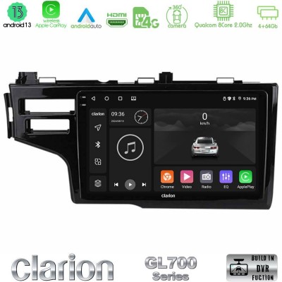 Clarion GL700 Series 8Core Android13 4+64GB Honda Jazz 2013-2020 Navigation Multimedia Tablet 9