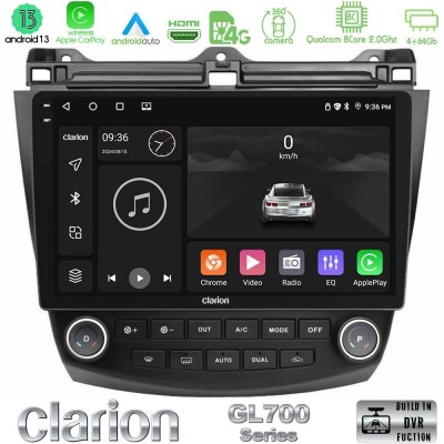 Clarion GL700 Series 8Core Android13 4+64GB Honda Accord 2002-2008 Navigation Multimedia Tablet 10