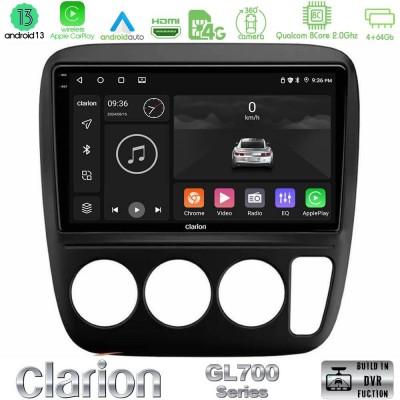 Clarion GL700 Series 8Core Android13 4+64GB Honda CRV 1997-2001 Navigation Multimedia Tablet 9