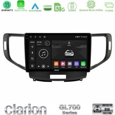 Clarion GL700 Series 8Core Android13 4+64GB Honda Accord 2008-2015 Navigation Multimedia Tablet 9