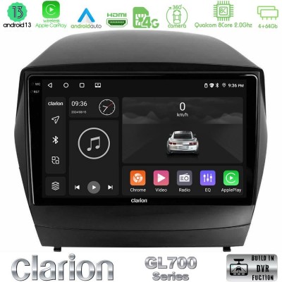 Clarion GL700 Series 8Core Android13 4+64GB Hyundai IX35 Auto A/C Navigation Multimedia Tablet 9