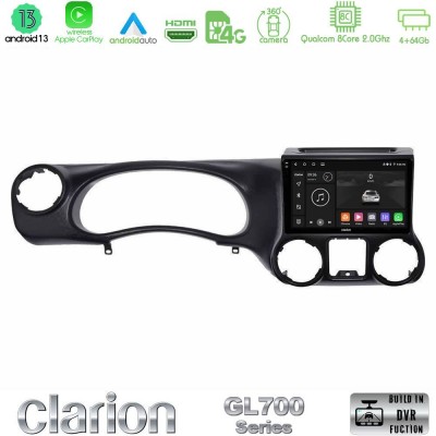 Clarion GL700 Series 8Core Android13 4+64GB Jeep Wrangler 2011-2014 Navigation Multimedia Tablet 9