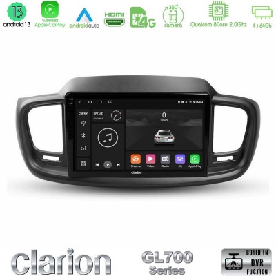 Clarion GL700 Series 8Core Android13 4+64GB Kia Sorento 2018-2021 Navigation Multimedia Tablet 9