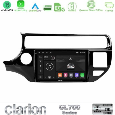 Clarion GL700 Series 8Core Android13 4+64GB Kia Rio 2015-2017 Navigation Multimedia Tablet 9