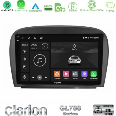 Clarion GL700 Series 8Core Android13 4+64GB Mercedes SL Class 2005-2011 Navigation Multimedia Tablet 9