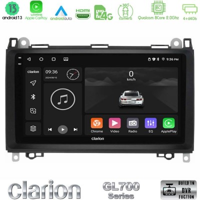 Clarion GL700 Series 8Core Android13 4+64GB Mercedes A/B/Vito/Sprinter Class Navigation Multimedia Tablet 9