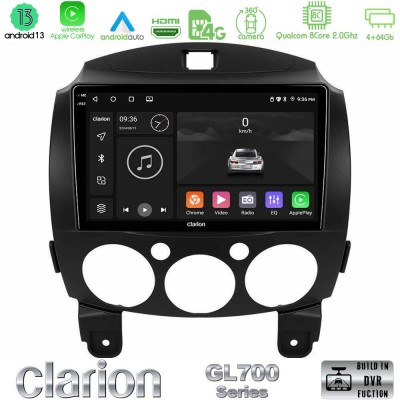 Clarion GL700 Series 8Core Android13 4+64GB Mazda 2 2008-2014 Navigation Multimedia Tablet 9