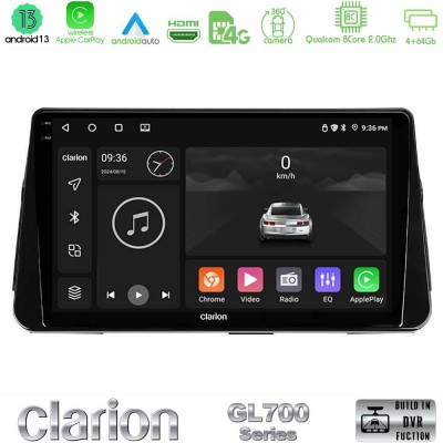 Clarion GL700 Series 8Core Android13 4+64GB Nissan Micra K14 Navigation Multimedia Tablet 10