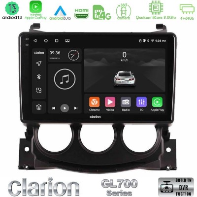 Clarion GL700 Series Nissan 370Z 2009-2013 8Core Android13 4+64GB Navigation Multimedia Tablet 9″ Με Carplay & Android Auto