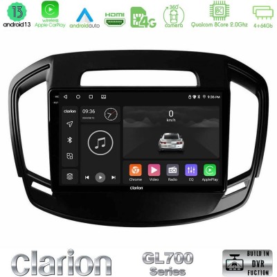 Clarion GL700 Series 8Core Android13 4+64GB Opel Insignia 2014-2017 Navigation Multimedia Tablet 9