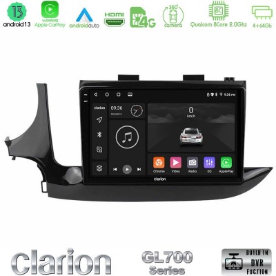 Clarion GL700 Series 8Core Android13 4+64GB Opel Mokka 2016-2020 Navigation Multimedia Tablet 9