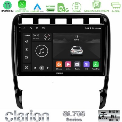 Clarion GL700 Series 8Core Android13 4+64GB Porsche Cayenne 2003-2010 Navigation Multimedia Tablet 9