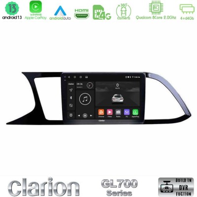 Clarion GL700 Series 8Core Android13 4+64GB Seat Leon 2013 – 2019 Navigation Multimedia Tablet 9