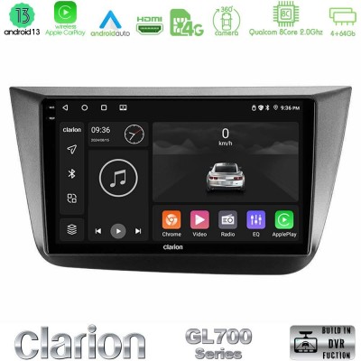 Clarion GL700 Series 8Core Android13 4+64GB Seat Altea 2004-2015 Navigation Multimedia Tablet 9