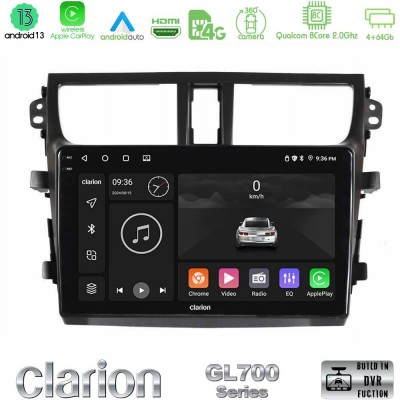 Clarion GL700 Series Suzuki Celerio 2014-2020 8Core Android13 4+64GB Navigation Multimedia Tablet 9″ Με Carplay & Android Auto Με Carplay & Android Auto