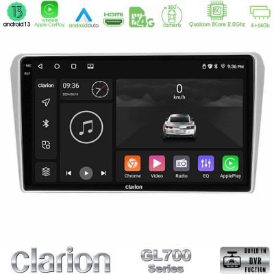 Clarion GL700 Series 8Core Android13 4+64GB Toyota Avensis T25 02/2003–2008 Navigation Multimedia Tablet 9