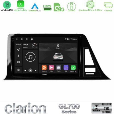 Clarion GL700 Series 8Core Android13 4+64GB Toyota CH-R Navigation Multimedia Tablet 9