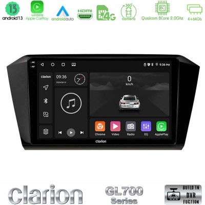 Clarion GL700 Series 8Core Android13 4+64GB VW Passat Navigation Multimedia Tablet 10