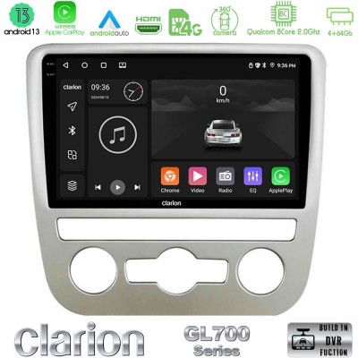 Clarion GL700 Series 8Core Android13 4+64GB VW Scirocco 2008 – 2014 Navigation Multimedia Tablet 9