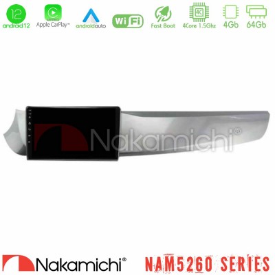 Nakamichi NAM5260 Series Alfa Romeo Giulietta 2010-2014 4Core Android12 4+64GB Navigation Multimedia Tablet 9