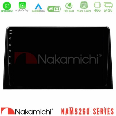 Nakamichi NAM5260 Series 4Core Android12 4+64GB Peugeot Partner / Citroën Berlingo 2020-> Navigation Multimedia Tablet 10