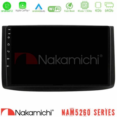 Nakamichi NAM5260 Series 4Core Android12 4+64GB Chevrolet Aveo 2006-2010 Navigation Multimedia Tablet 9